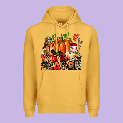 Fall And  Hockey  Tis The Season Premium Hoodie Designed By Adodesignshop