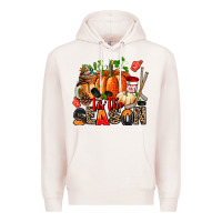 Pale Pink fall and  hockey  tis the season Premium Hoodie - AdoDesignShop