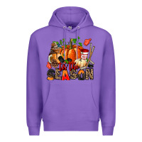 Purple fall and  hockey  tis the season Premium Hoodie - AdoDesignShop