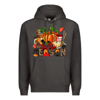 Smoke fall and  hockey  tis the season Premium Hoodie - AdoDesignShop