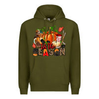 Army Green fall and  hockey  tis the season Premium Hoodie - AdoDesignShop