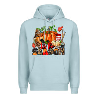 Blue Mist fall and  hockey  tis the season Premium Hoodie - AdoDesignShop