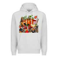 Dove Grey fall and  hockey  tis the season Premium Hoodie - AdoDesignShop