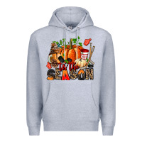 Heather Grey fall and  hockey  tis the season Premium Hoodie - AdoDesignShop