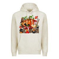 Oatmeal Heather fall and  hockey  tis the season Premium Hoodie - AdoDesignShop