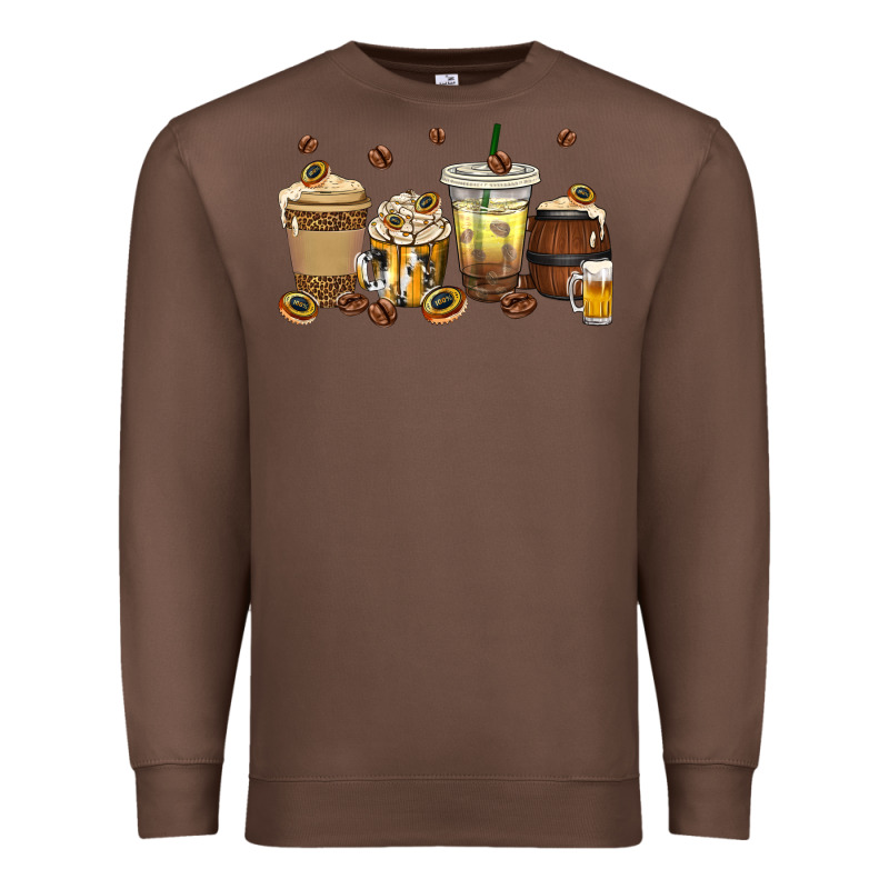 Beer Coffee Cups Premium Sweatshirt by texasbilliewilder | Teevron