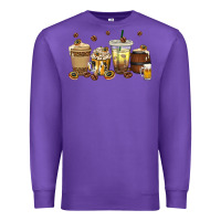 Purple beer coffee cups Premium Sweatshirt - texasbilliewilder