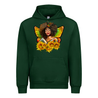 Forest Green butterfly afro woman juneteenth Urban Hoodie - AdoDesignShop