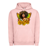 Pigment Salmon butterfly afro woman juneteenth Urban Hoodie - AdoDesignShop