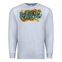Heather Grey blessed Premium Sweatshirt - texasbilliewilder