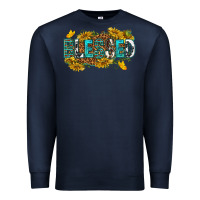Navy blessed Premium Sweatshirt - texasbilliewilder