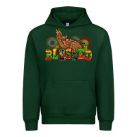 Forest Green blessed afro woman hands Urban Hoodie - AdoDesignShop