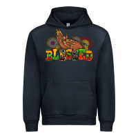 Navy blessed afro woman hands Urban Hoodie - AdoDesignShop