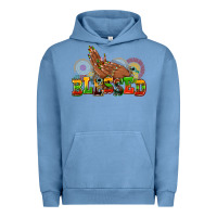 Pigment Pebble Blue blessed afro woman hands Urban Hoodie - AdoDesignShop
