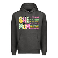 Charcoal Heather she is mom Premium Hoodie - JahusDesignShop