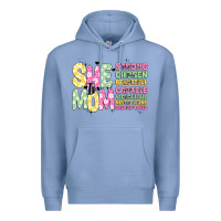 Colony Blue she is mom Premium Hoodie - JahusDesignShop