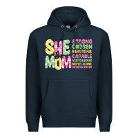 Navy she is mom Premium Hoodie - JahusDesignShop