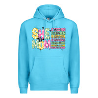 Ocean Blue she is mom Premium Hoodie - JahusDesignShop
