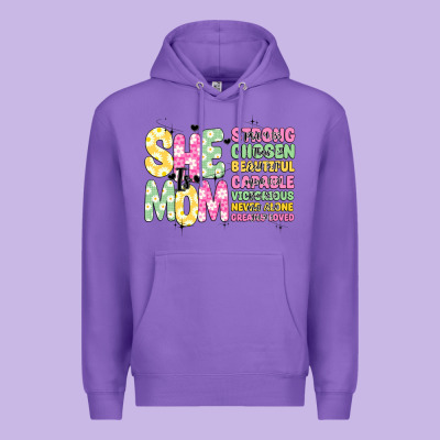 She Is Mom Premium Hoodie Designed By Jahusdesignshop