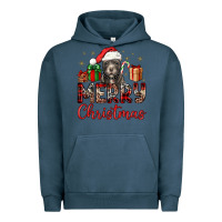 Pigment Midnight Navy merry christmas pitbull Urban Hoodie - JahusDesignShop