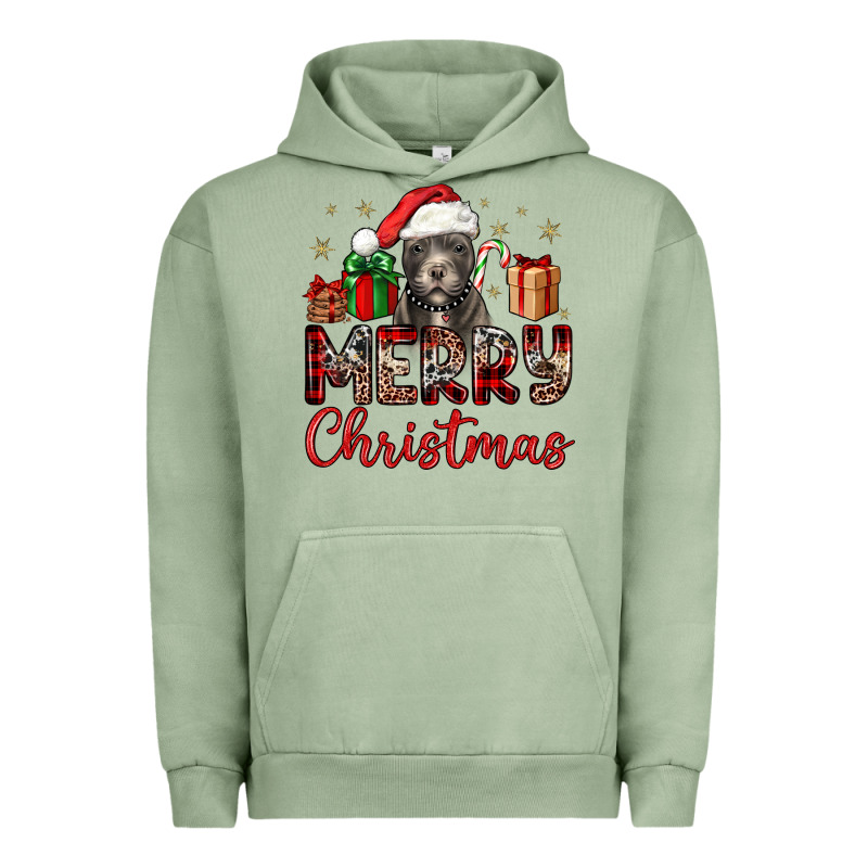 Merry Christmas Pitbull Urban Hoodie by JahusDesignShop | Teevron