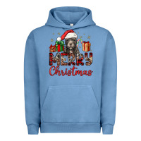 Pigment Pebble Blue merry christmas pitbull Urban Hoodie - JahusDesignShop