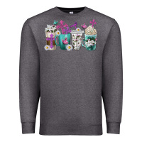 Charcoal Heather blessed coffee cups Premium Sweatshirt - texasbilliewilder