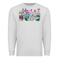 Dove Grey blessed coffee cups Premium Sweatshirt - texasbilliewilder