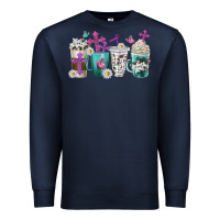 Navy blessed coffee cups Premium Sweatshirt - texasbilliewilder