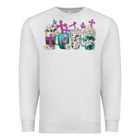 Oatmeal Heather blessed coffee cups Premium Sweatshirt - texasbilliewilder