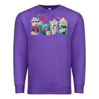 Purple blessed coffee cups Premium Sweatshirt - texasbilliewilder