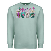 Seafoam blessed coffee cups Premium Sweatshirt - texasbilliewilder