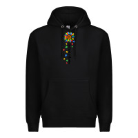 Black autism mama sunflower black Premium Hoodie - JahusDesignShop