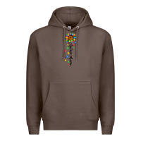 Coffee autism mama sunflower black Premium Hoodie - JahusDesignShop