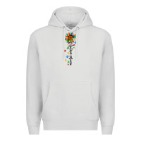 Dove Grey autism mama sunflower black Premium Hoodie - JahusDesignShop