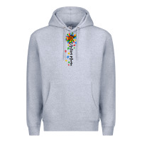 Heather Grey autism mama sunflower black Premium Hoodie - JahusDesignShop