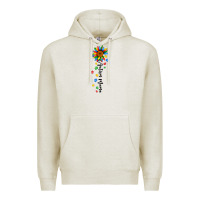 Oatmeal Heather autism mama sunflower black Premium Hoodie - JahusDesignShop