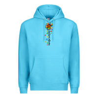 Ocean Blue autism mama sunflower black Premium Hoodie - JahusDesignShop