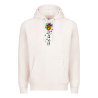 Pale Pink autism mama sunflower black Premium Hoodie - JahusDesignShop