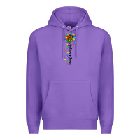 Purple autism mama sunflower black Premium Hoodie - JahusDesignShop