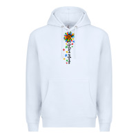 White autism mama sunflower black Premium Hoodie - JahusDesignShop