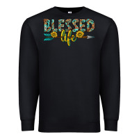 Black blessed life western Premium Sweatshirt - texasbilliewilder