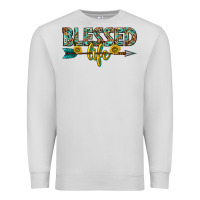 Dove Grey blessed life western Premium Sweatshirt - texasbilliewilder