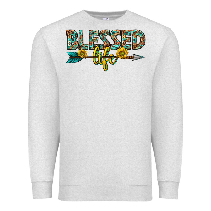 Blessed Life Western Premium Sweatshirt by texasbilliewilder | Teevron