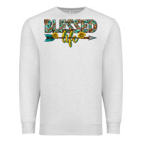 Oatmeal Heather blessed life western Premium Sweatshirt - texasbilliewilder