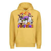 Antique Gold pet all the pupkins Premium Hoodie - AdoDesignShop