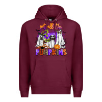 Burgundy pet all the pupkins Premium Hoodie - AdoDesignShop