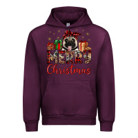 Mauve Wine merry christmas pug Urban Hoodie - JahusDesignShop