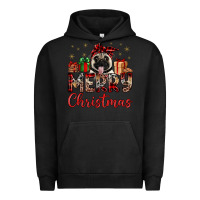 Pigment Black merry christmas pug Urban Hoodie - JahusDesignShop