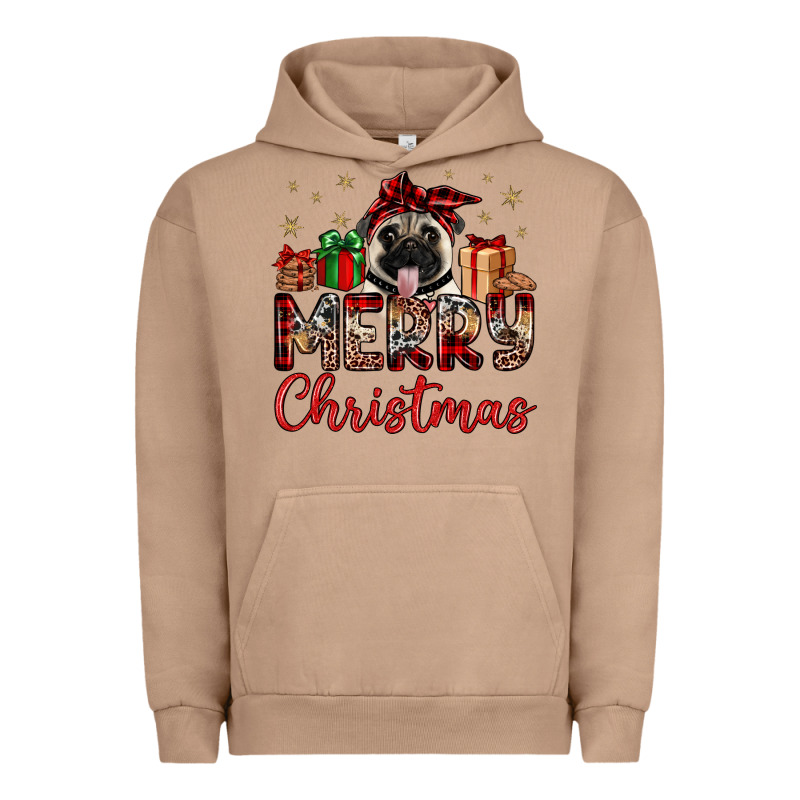 Merry Christmas Pug Urban Hoodie by JahusDesignShop | Teevron
